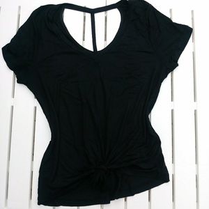 Strappy Black Tee